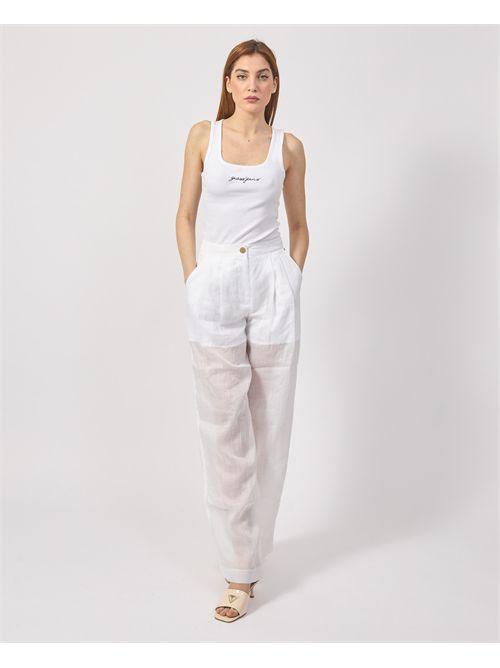 Pantalon Palazzo transparent pour femme AX